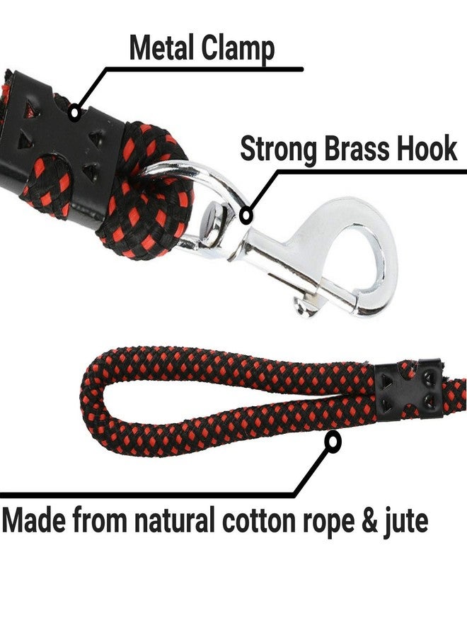 Pet Believe Dog Rope Leash Maroon, Brass Hook - 15 mm - Maroon - Image 2